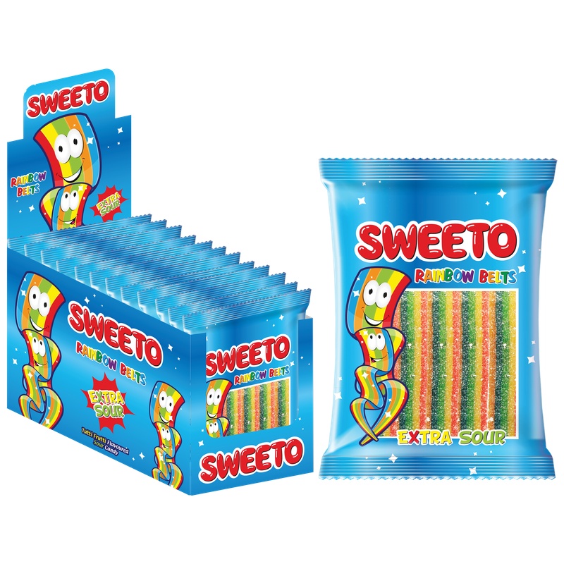 Sweeto Rainbow Belts Extra Sour