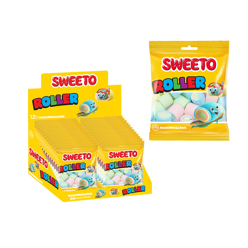 Sweeto Marshmallow Rainbow Rollers 60 Gr