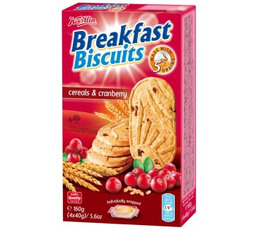 Koestlin Breakfast Biscuits - Cerals & Cranberry 160 Gr