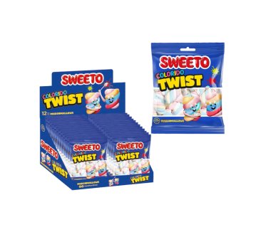 Sweeto Marshmallow Colorido Twist 60 Gr