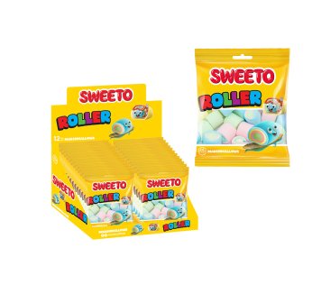 Sweeto Marshmallow Rainbow Rollers 60 Gr